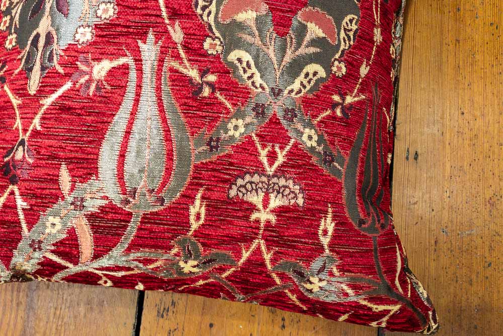 Small Red Ottoman Turkish Tulip Cushion Cover 44x44cm